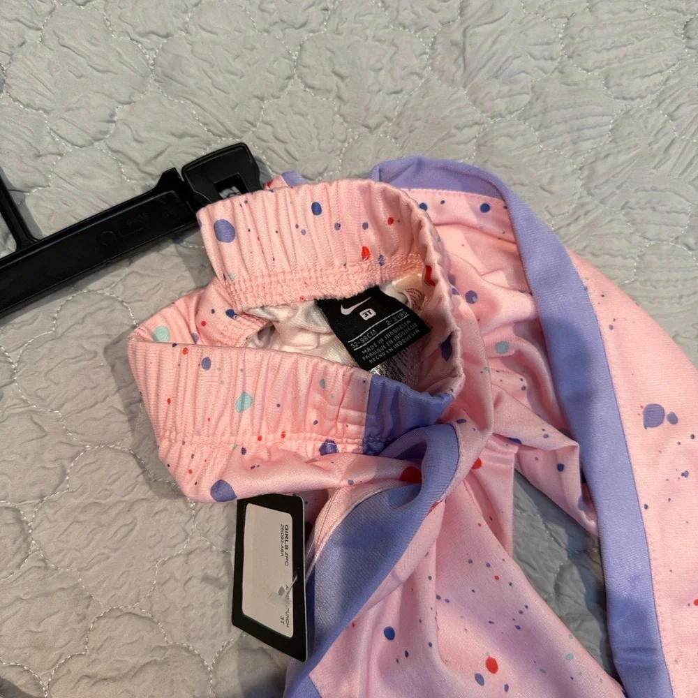 Nike Pink and Purple Splatter Tracksuit Set 3T NWT ARCTIC PUNCH - Picture 4 of 5